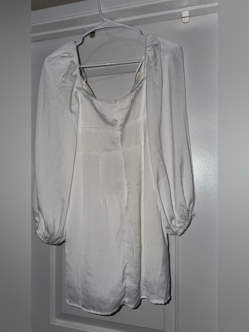 Princess Polly White Puff Sleeve Mini Dress Size 2 - Picture 3 of 4